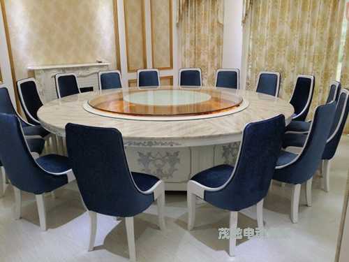 酒店豪华包间电动餐桌图片