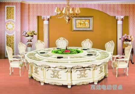 酒店火锅电动餐桌图片尺寸