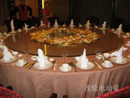 上海茂炫电动餐桌转盘图片