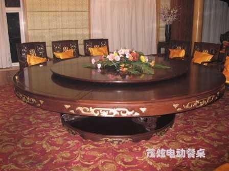 长沙酒店饭店电动餐桌转盘图片