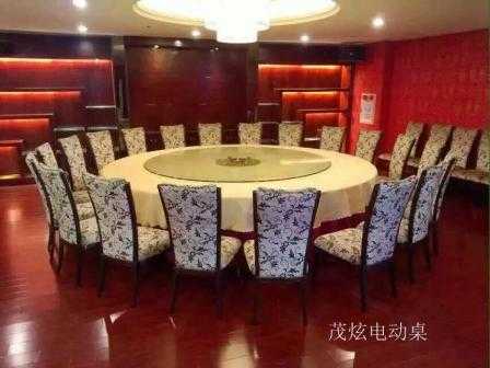 杭州酒店大型实木电动餐桌转盘图片