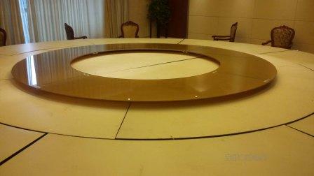 苏州酒店包间大型电动餐桌玻璃转盘图片