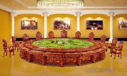 北京酒店大型电动餐桌转盘定做厂家
