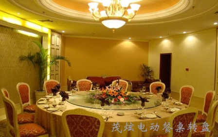 济南酒店大型电动餐桌转盘图片