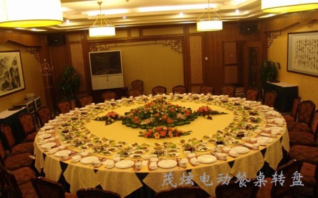 山东济南大型实木电动餐桌转盘多少钱