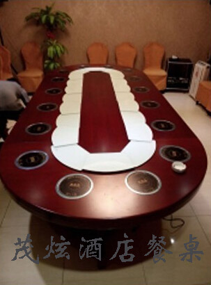 椭圆形自动餐桌图片