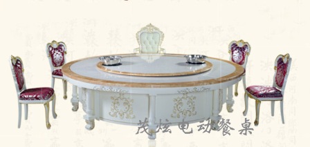酒店大理石电动餐桌图片大全