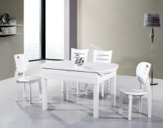 白色的餐桌椅如何搭配效果图