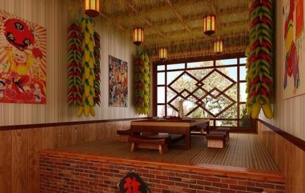 农家乐饭店餐厅效果图