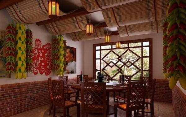 农家乐饭店餐厅效果图