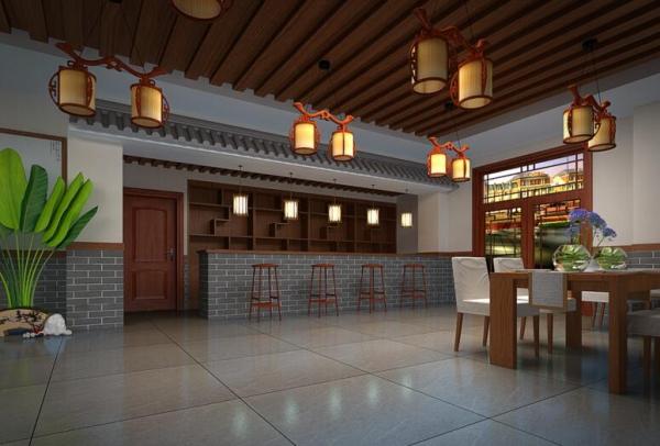 农家乐饭店餐厅效果图