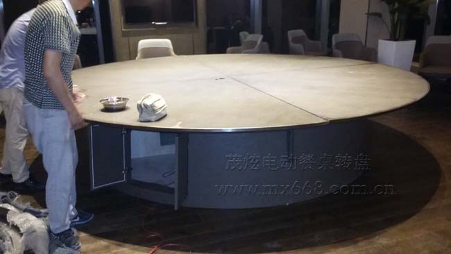 3.4米电动餐桌安装图片