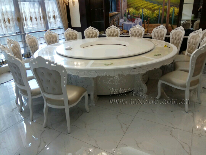欧式大理石电动餐桌