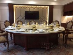 新中式大理石电动餐桌-型号WZF36