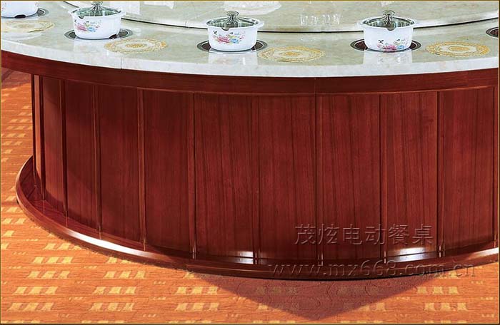 大理石新中式电动餐桌
